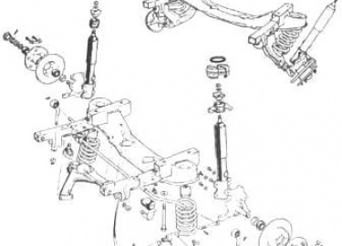Конструкция и операции по замене деталей независимой передней подвески автомобилей Форд Транзит